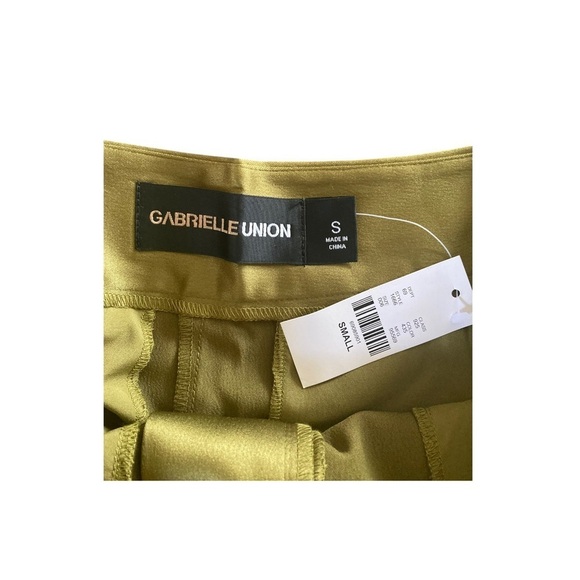 Gabrielle Union Silky Open Front Jacket And High Rise Shorts Chartreuse Green - Picture 10 of 12